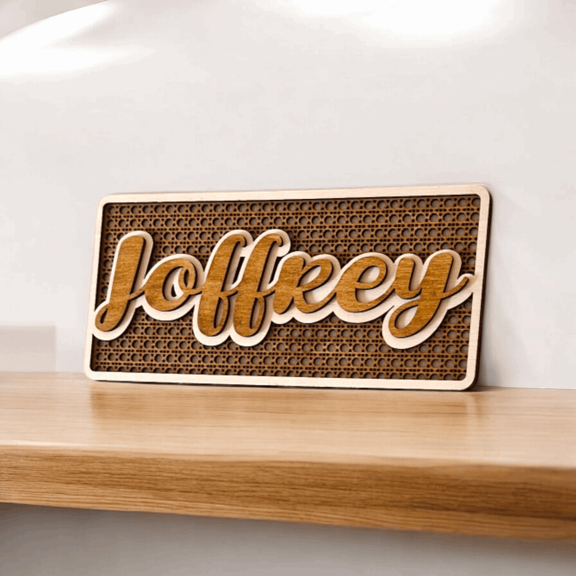 Plaque Prénom Rotin Personnalisée en Style Rotin - LIJO CREA