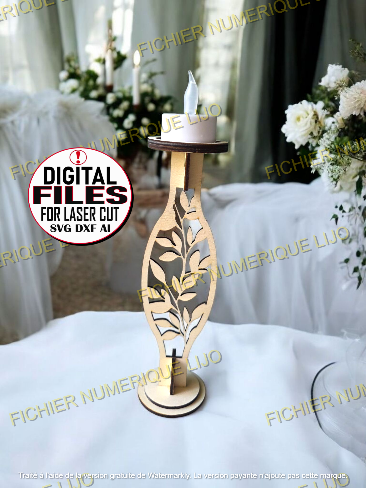 Fichier Bougeoir Feuille