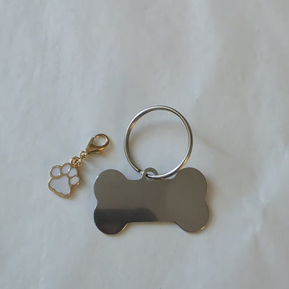 porte clés personnalisé métal gravé en forme os chien chat animaux cadeau unique porte clés