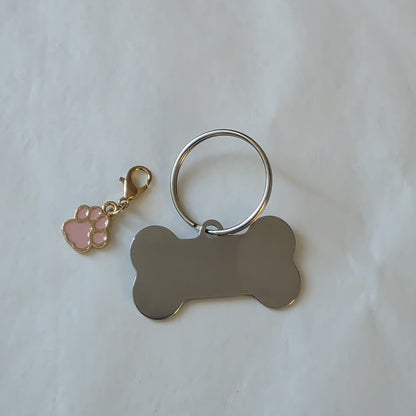 porte clés personnalisé métal gravé en forme os chien chat animaux cadeau unique porte clés