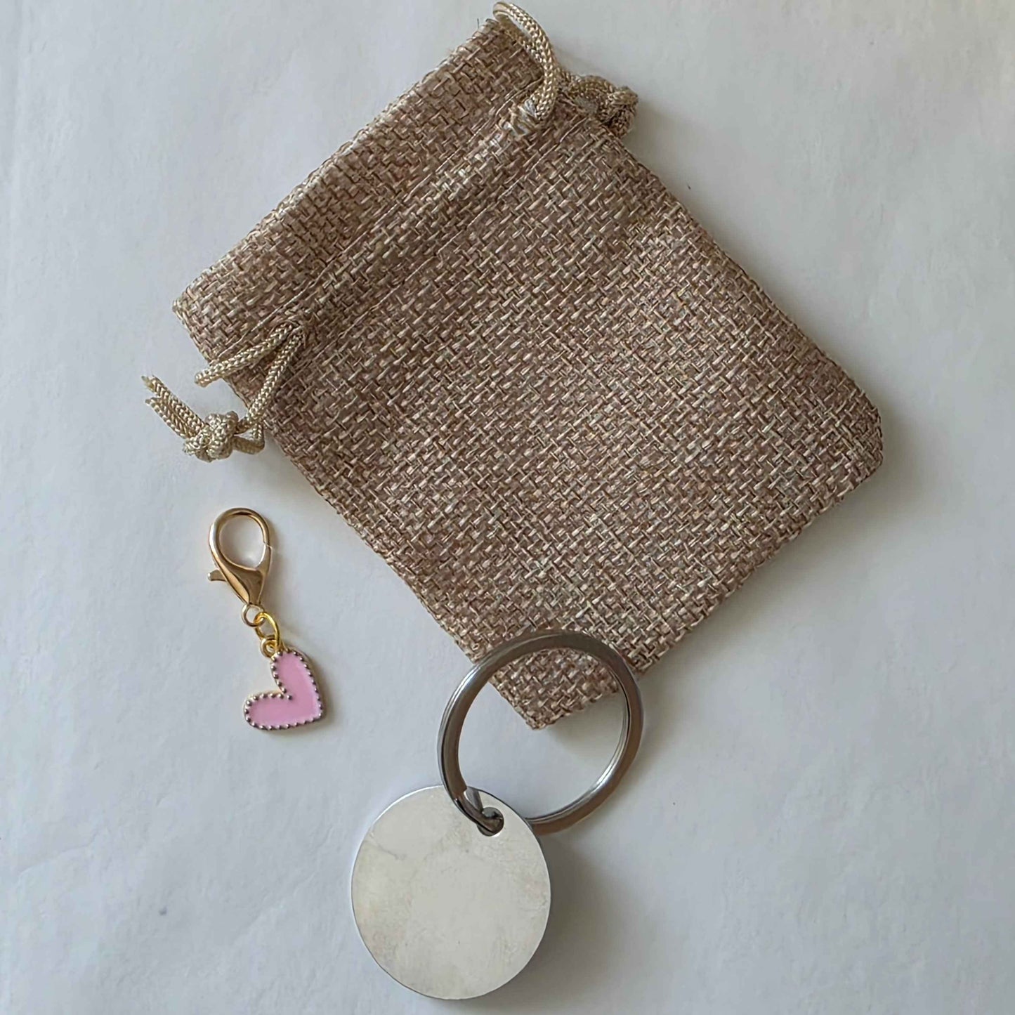 Porte clés rond métal