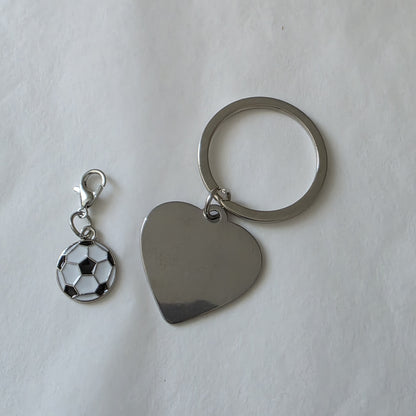 Porte clés métal coeur