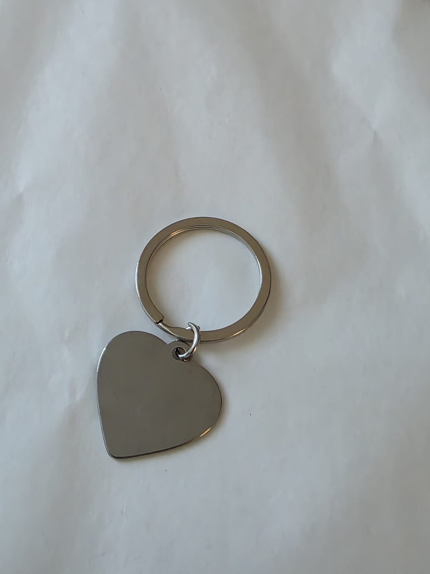 Porte clés métal coeur