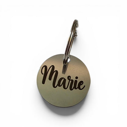porte clés métal gravé prénom métal personnalisé idée cadeau originale