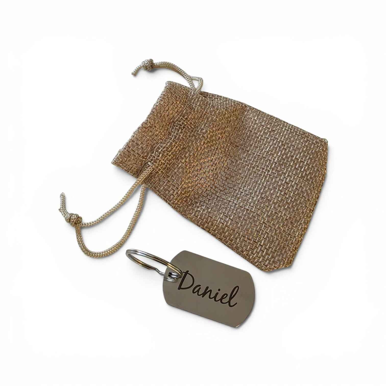 Porte clés rectangle métal