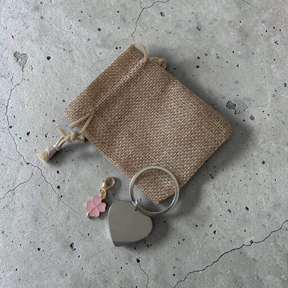 Porte clés coeur personnalisé gravure métal