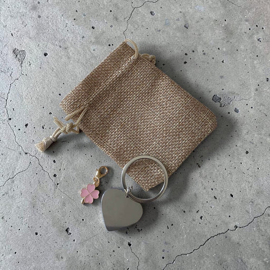 Porte clés coeur personnalisé gravure métal