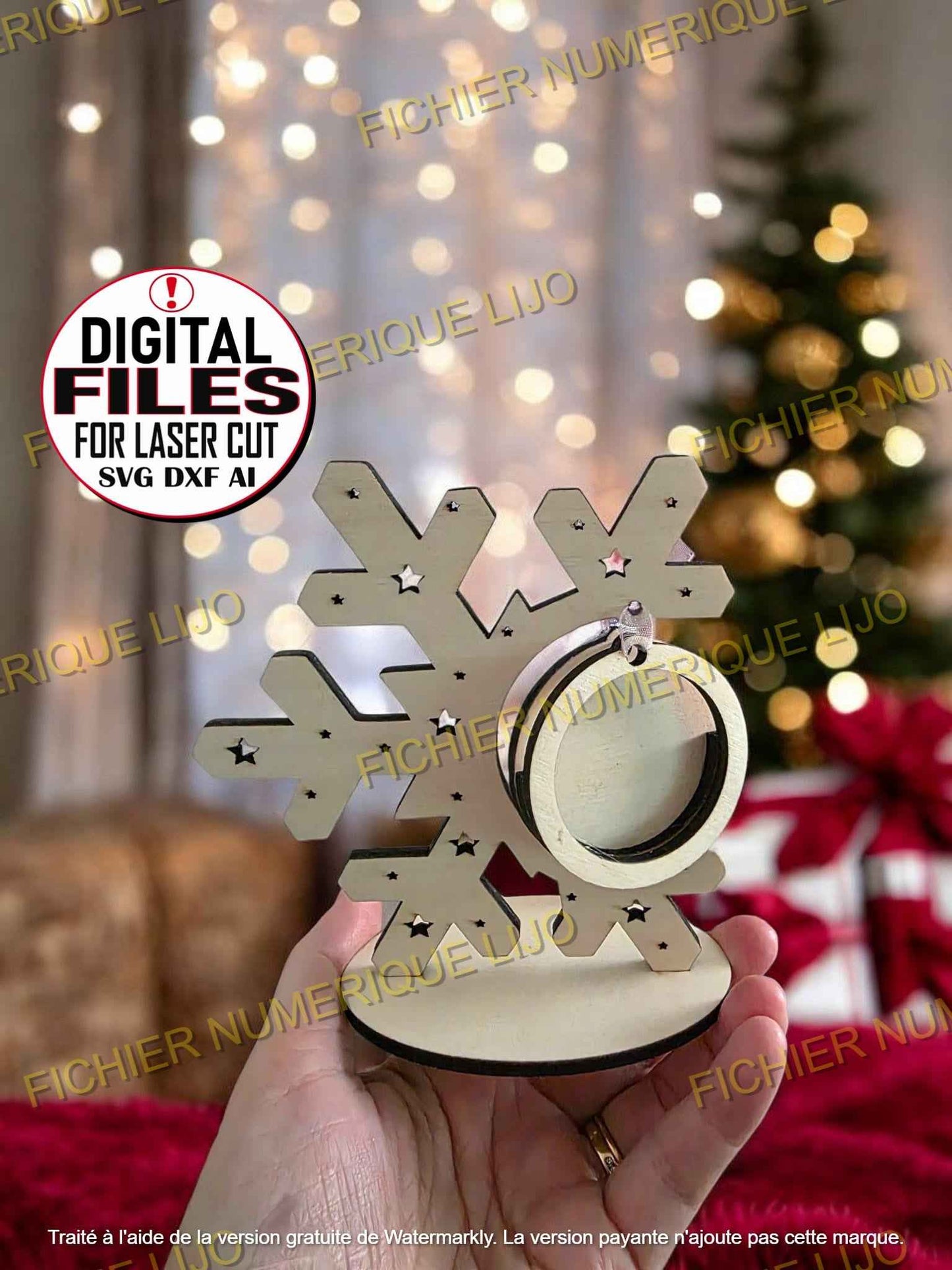 Fichier Laser Flocon de Neige