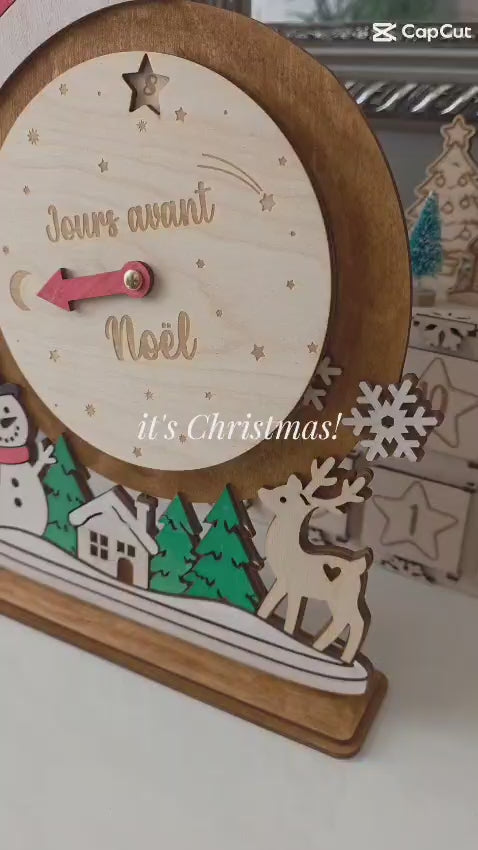 décompte de noël personnalisé compte à rebours de noël idée cadeau personnalisé original 