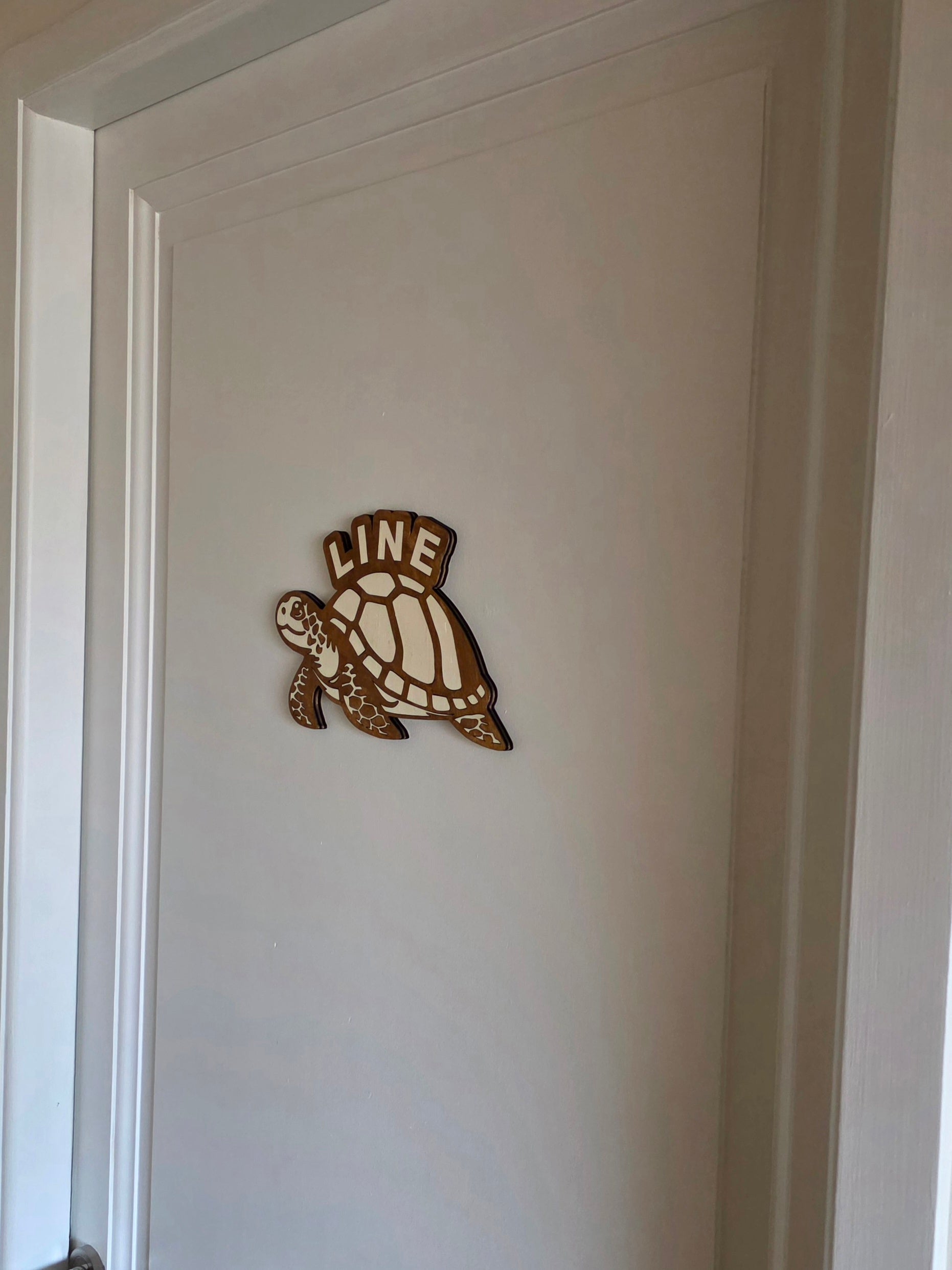 tortue decoration porte chambre enfant bois personnalise
